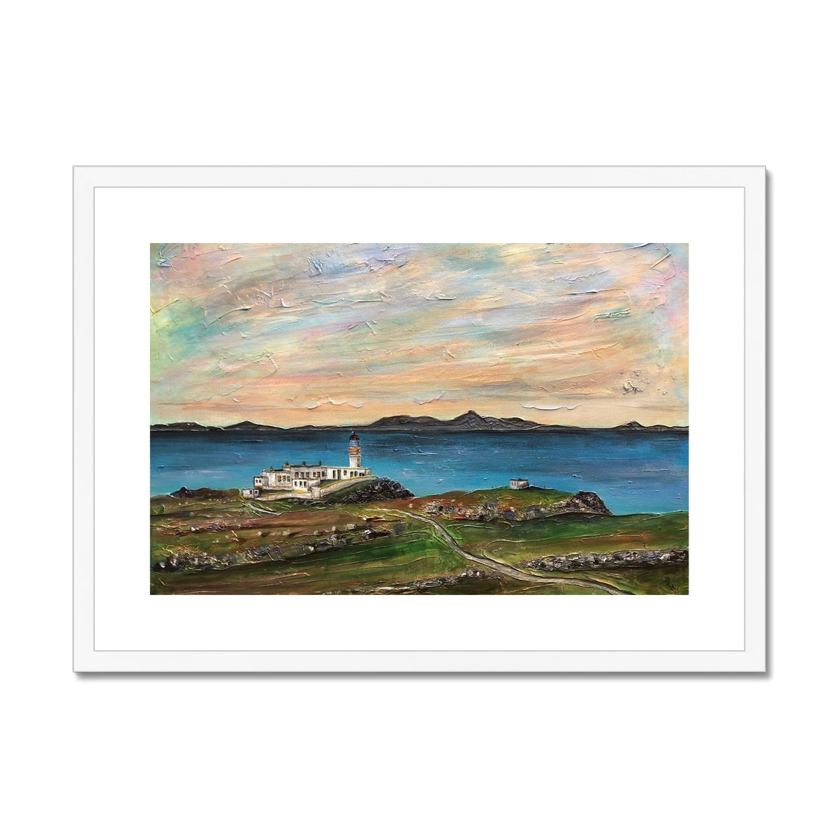 Neist Point Lighthouse Skye Framed & Mounted Print