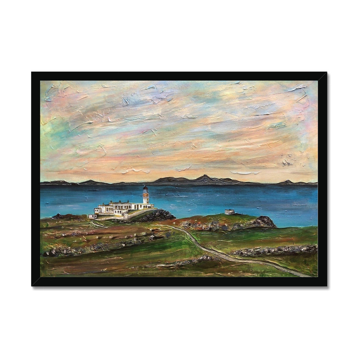 Neist Point Lighthouse Skye Framed Print