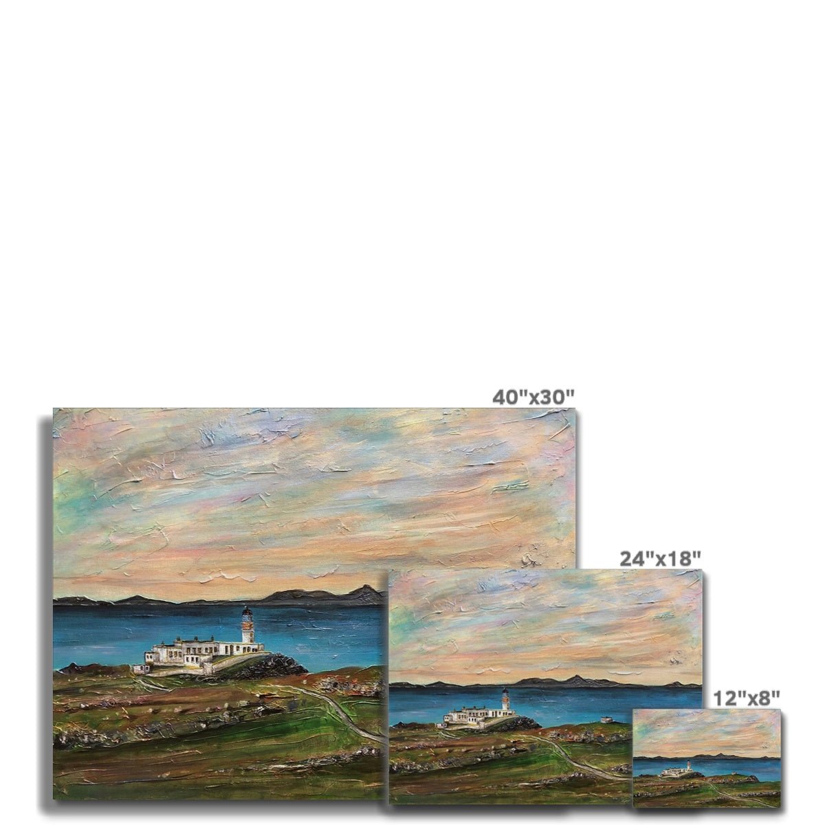 Neist Point Skye Painting | Canvas From Scotland-Contemporary Stretched Canvas Prints-Skye Art Gallery-Paintings, Prints, Homeware, Art Gifts From Scotland By Scottish Artist Kevin Hunter