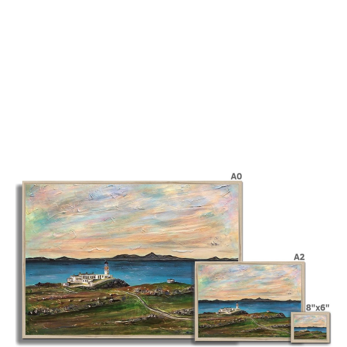 Neist Point Skye Painting | Framed Prints From Scotland-Framed Prints-Skye Art Gallery-Paintings, Prints, Homeware, Art Gifts From Scotland By Scottish Artist Kevin Hunter