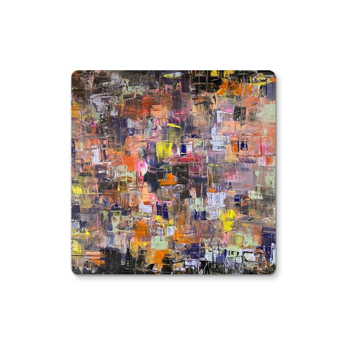 Never Enough Art Gifts Coaster-Coasters-Abstract & Impressionistic Art Gallery-4 Coasters-Paintings, Prints, Homeware, Art Gifts From Scotland By Scottish Artist Kevin Hunter