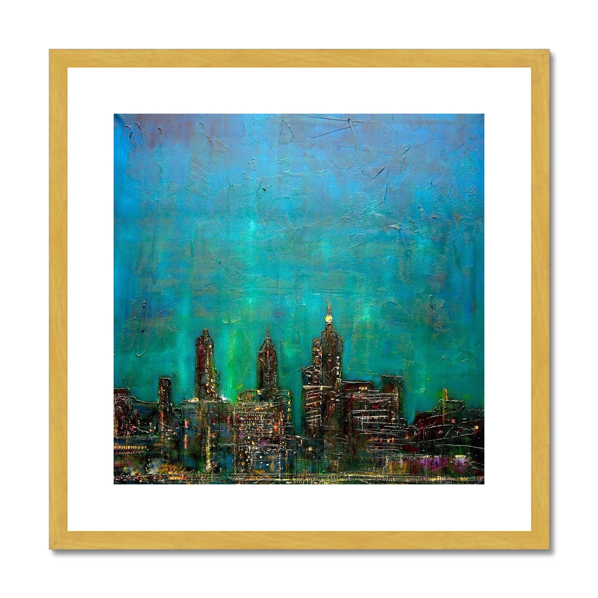 New York Nights Painting | Antique Framed & Mounted Prints From Scotland