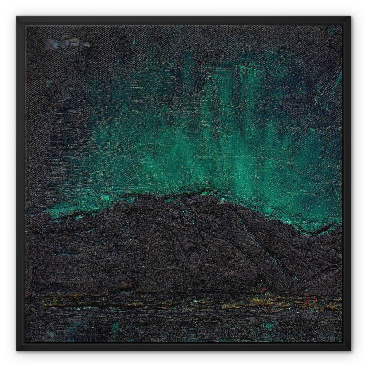 Northern Skye Lights Framed Canvas