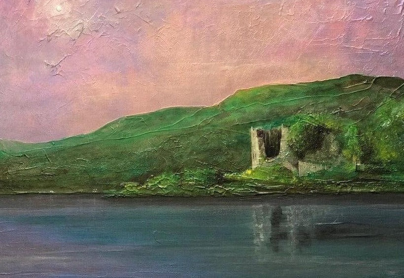 Old Castle Lachlan Scottish Landscape Painting