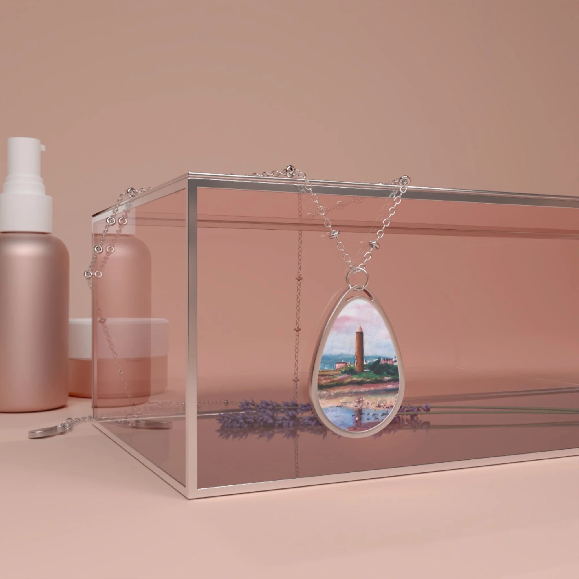 Pencil Point Largs | Scottish Jewellery | Necklace - River Clyde Art Gallery Scotland Worldwide Shipping Silver Teardrop Pendant Hunter