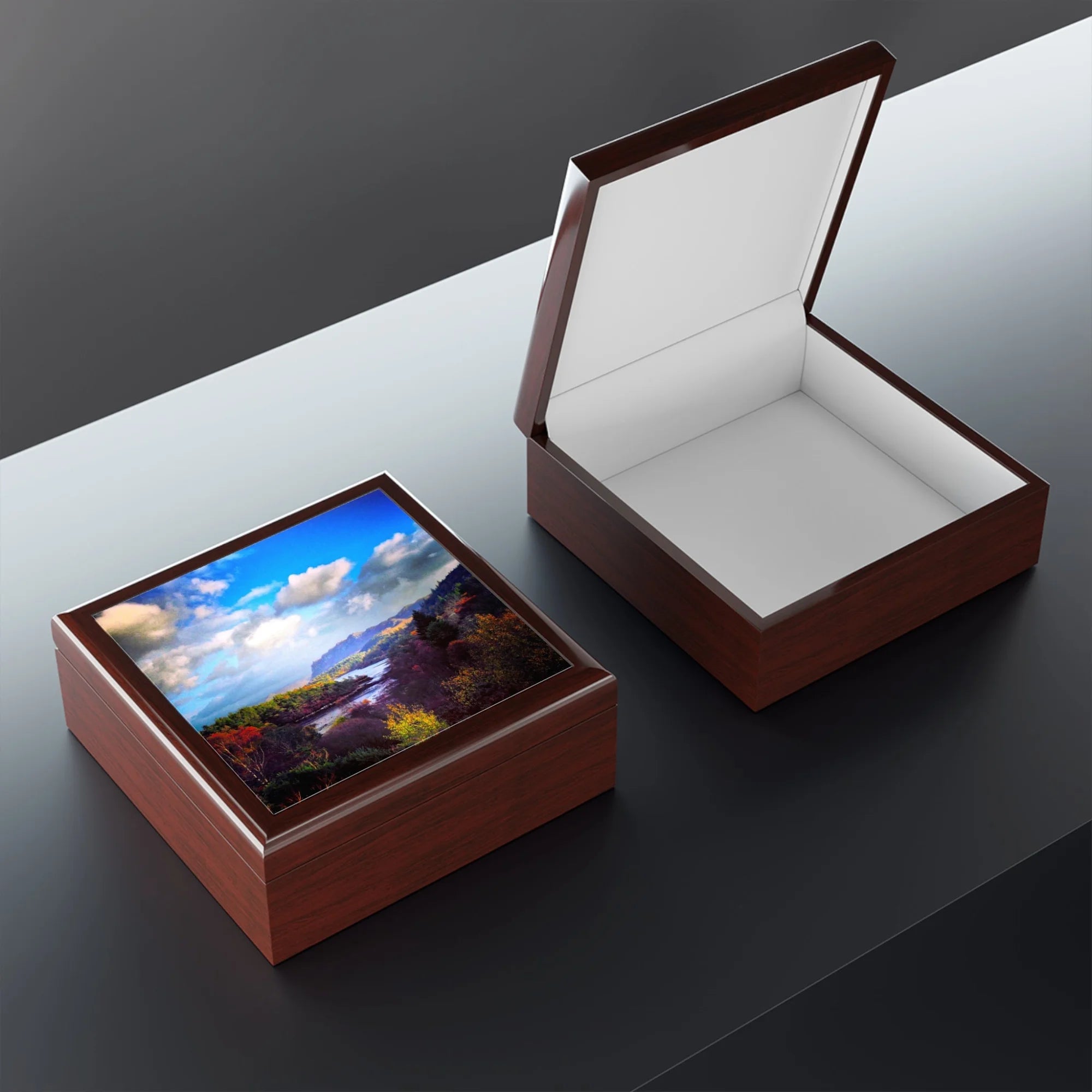 Plockton | Art Jewellery Box | Scotland - Edinburgh & Glasgow Gallery Worldwide Shipping Two Wooden Keepsake Hunter Scottish Prints