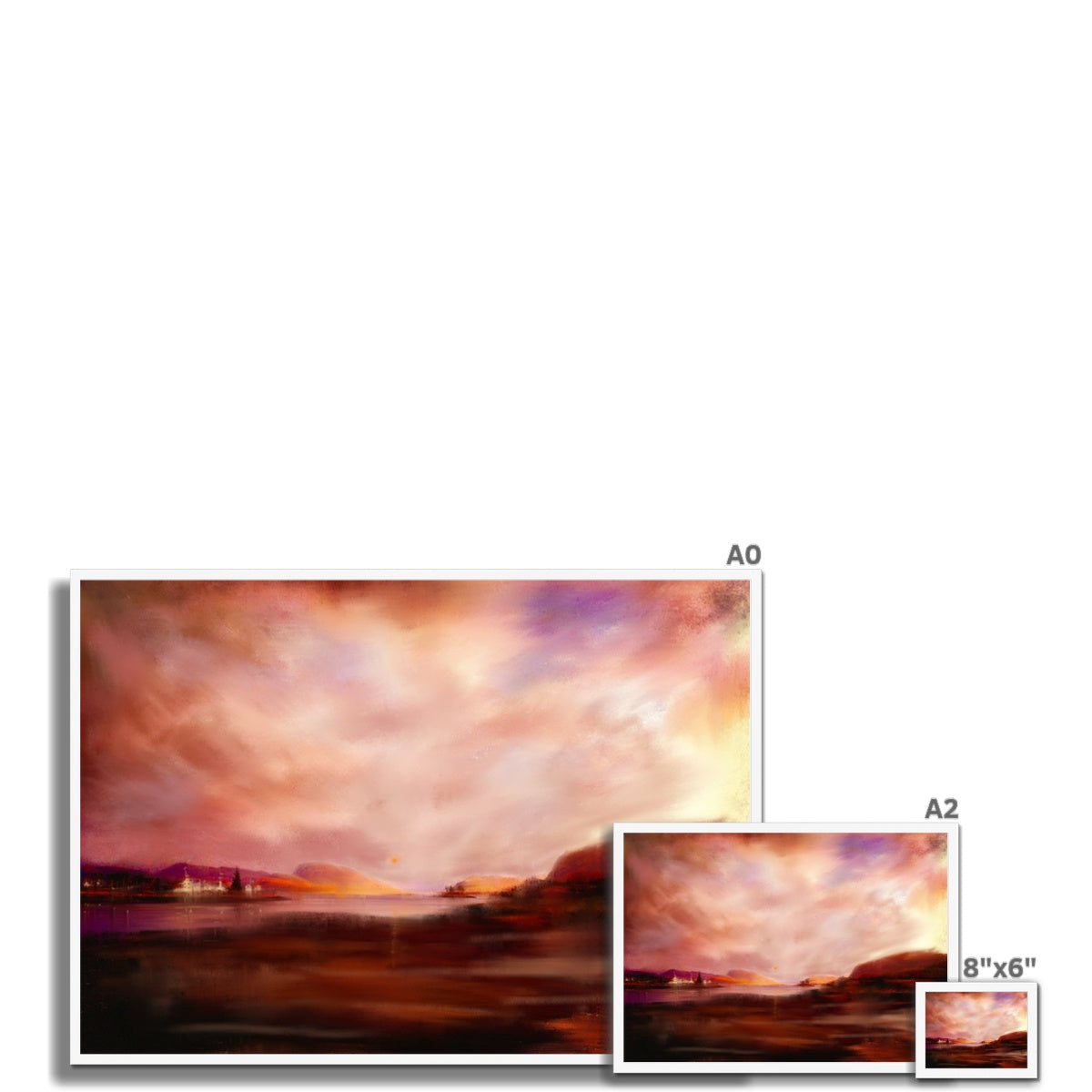 Plockton Sunset Painting | Framed Prints From Scotland