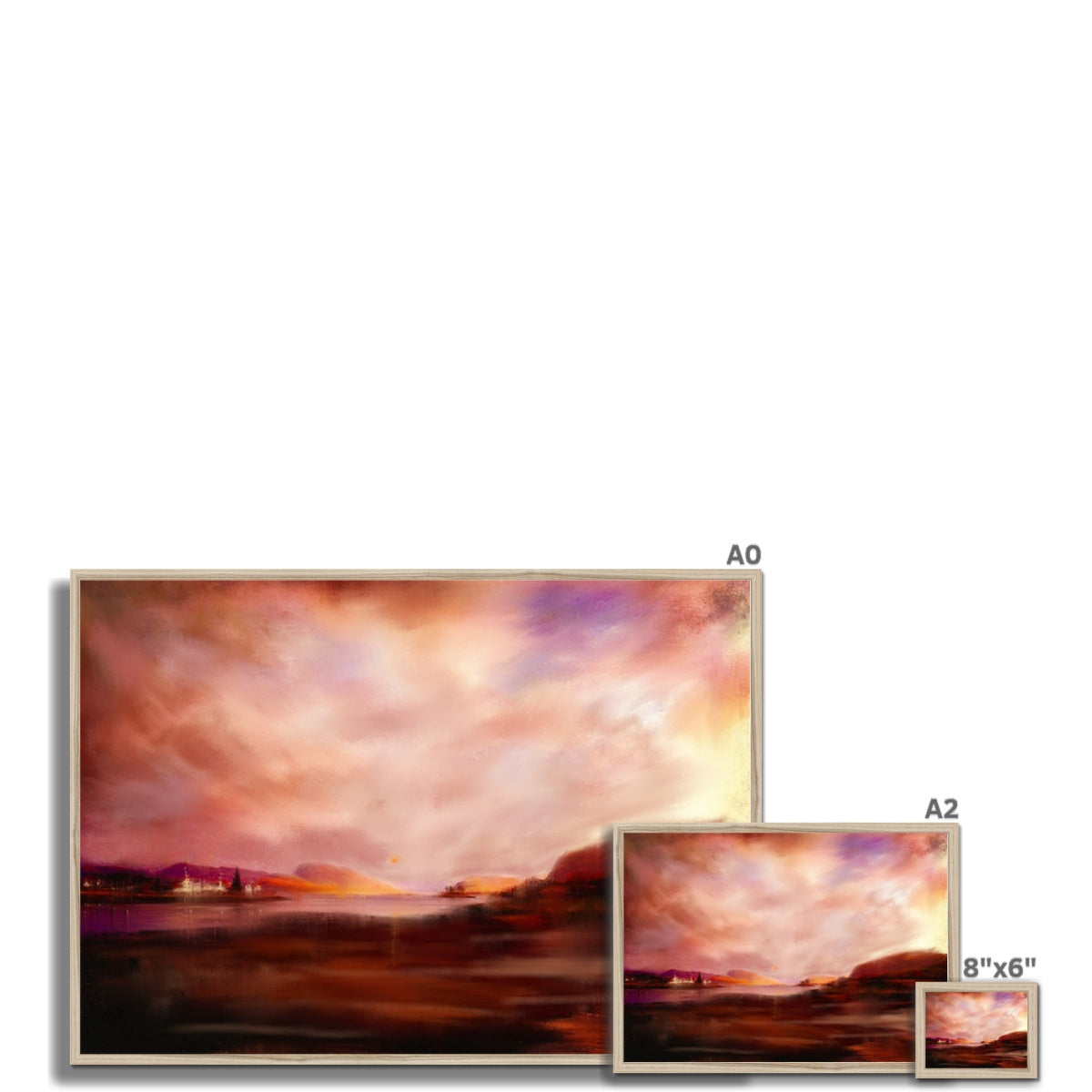 Plockton Sunset Painting | Framed Prints From Scotland