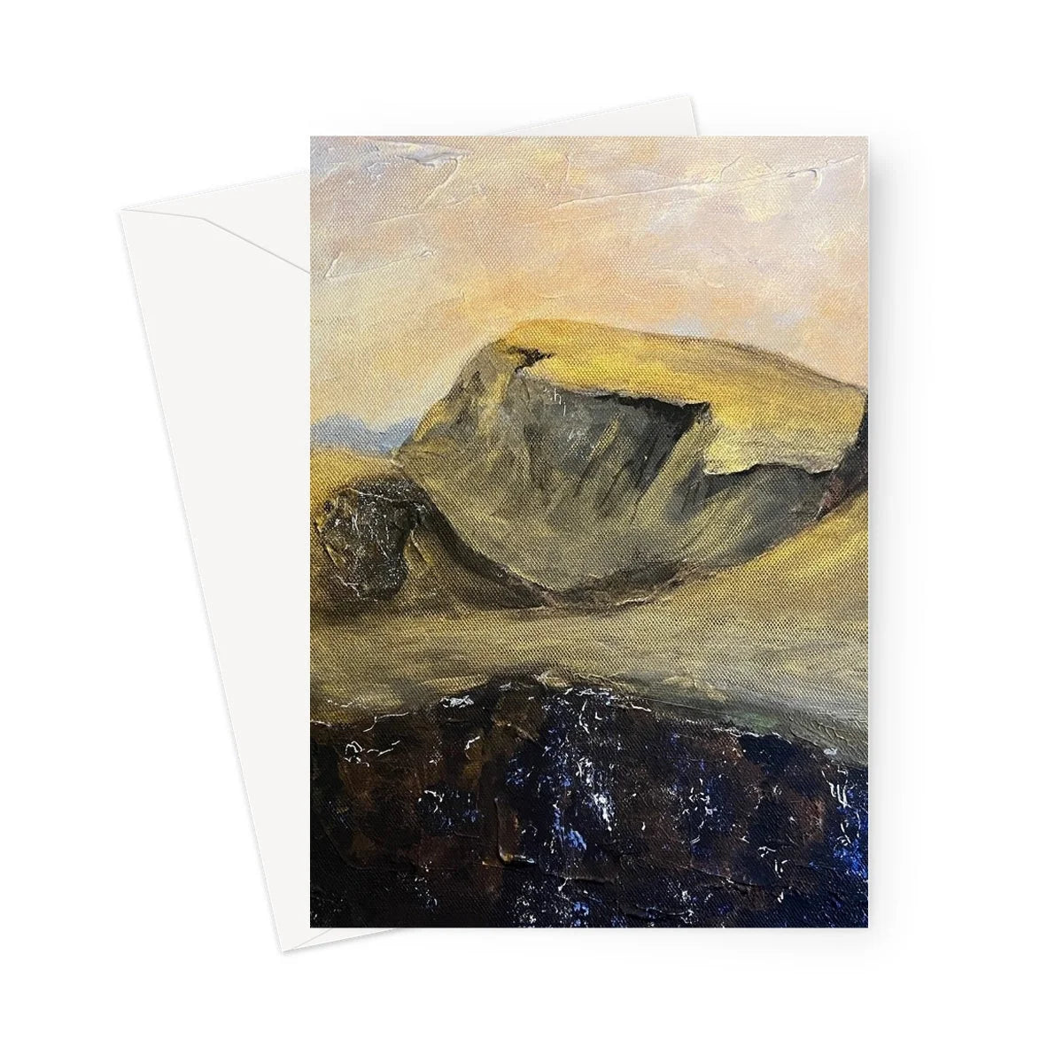 The Quiraing Greeting Card - Skye Art Gallery Scotland Worldwide Shipping Scottish Landscape Paintings and Prints