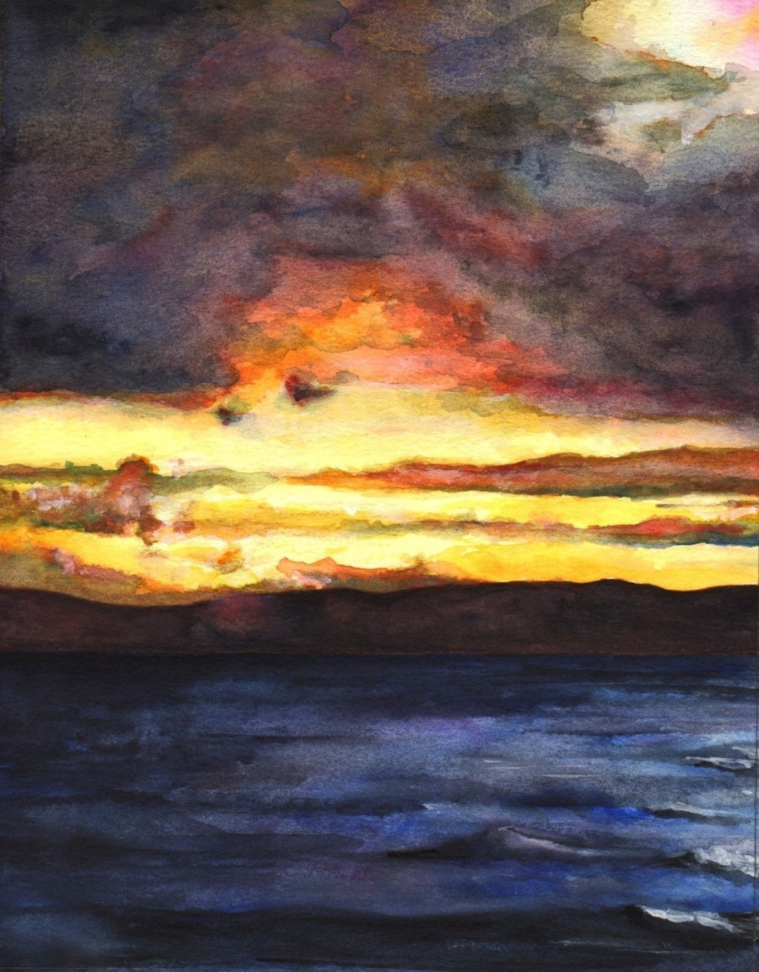 River Clyde Sunset Painting Fine Art Prints