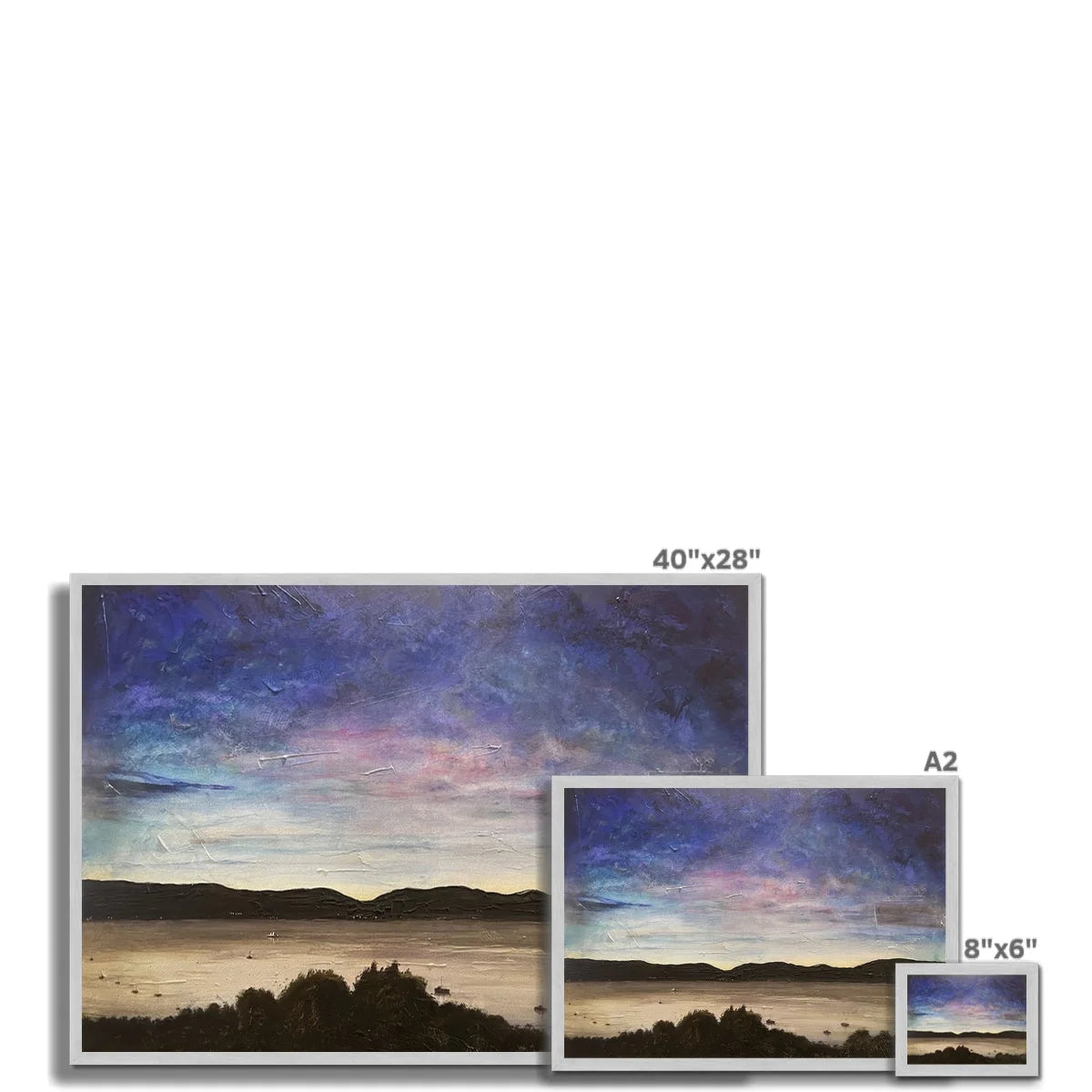 River Clyde Twilight Antique Framed Print - Art Gallery Scotland Worldwide Shipping Scottish Artist Fine Prints and Paintings Collection