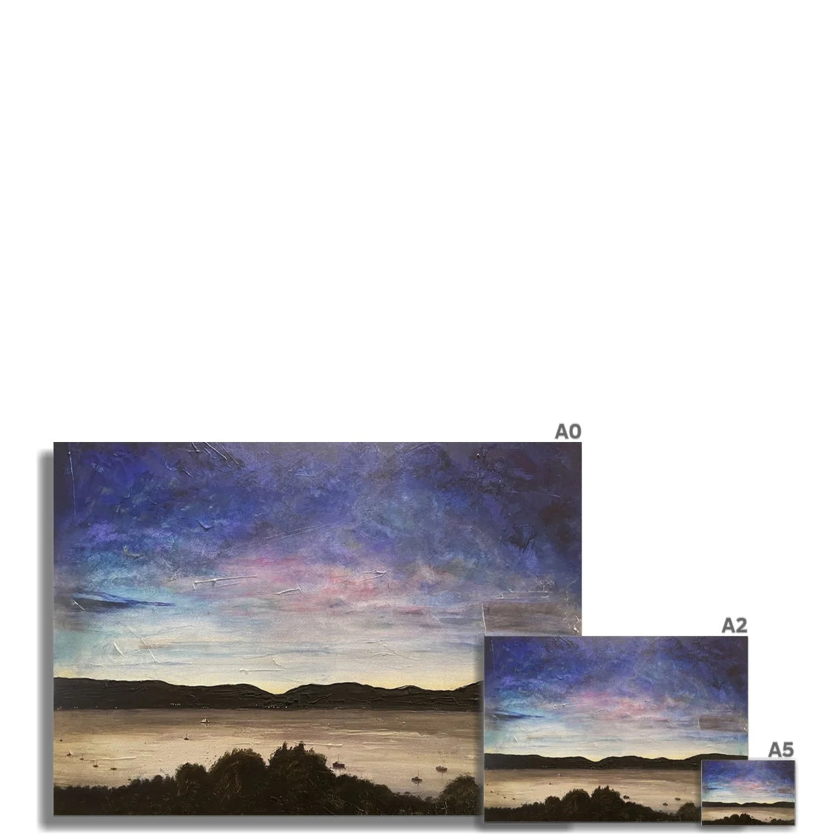 River Clyde Twilight Fine Art Print - Gallery Scotland Worldwide Shipping Scottish Artist Prints and Paintings Collection by Hunter