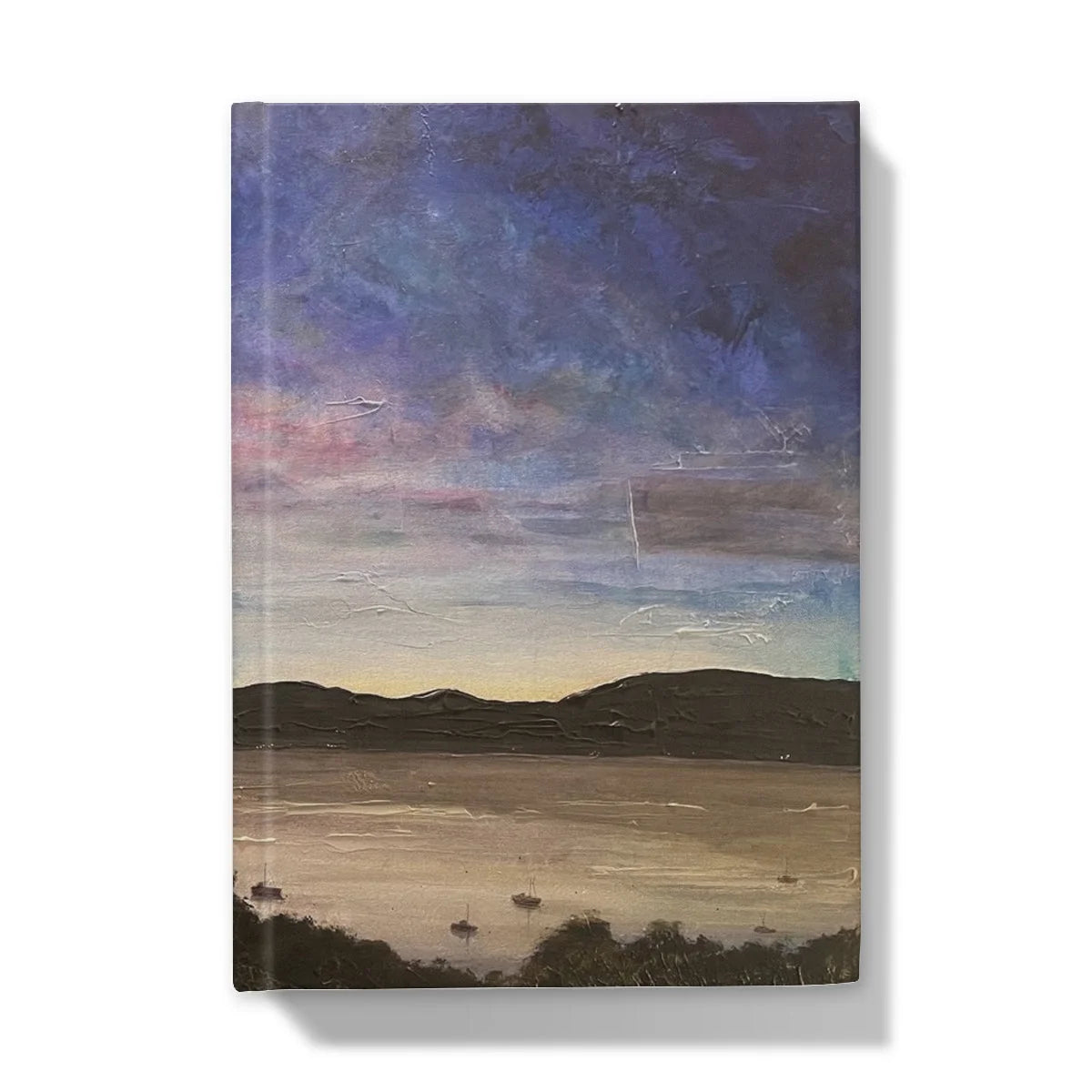 River Clyde Twilight Hardback Journal - Art Gallery Scotland Worldwide Shipping Scottish Prints