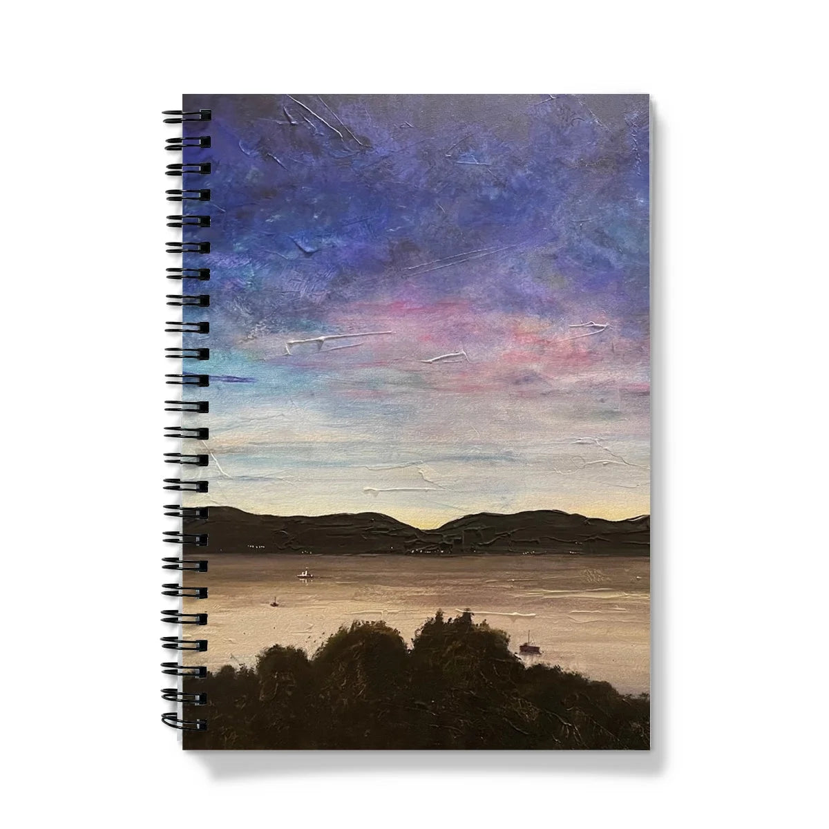 River Clyde Twilight Notebook - Art Gallery Scotland Worldwide Shipping Scottish Prints