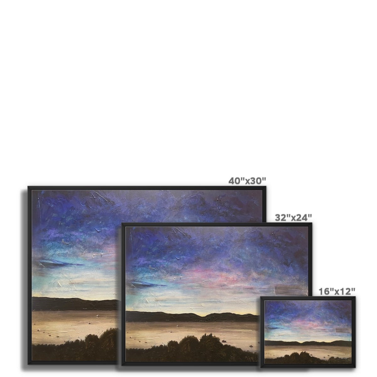 River Clyde Twilight Painting | Framed Canvas Prints From Scotland