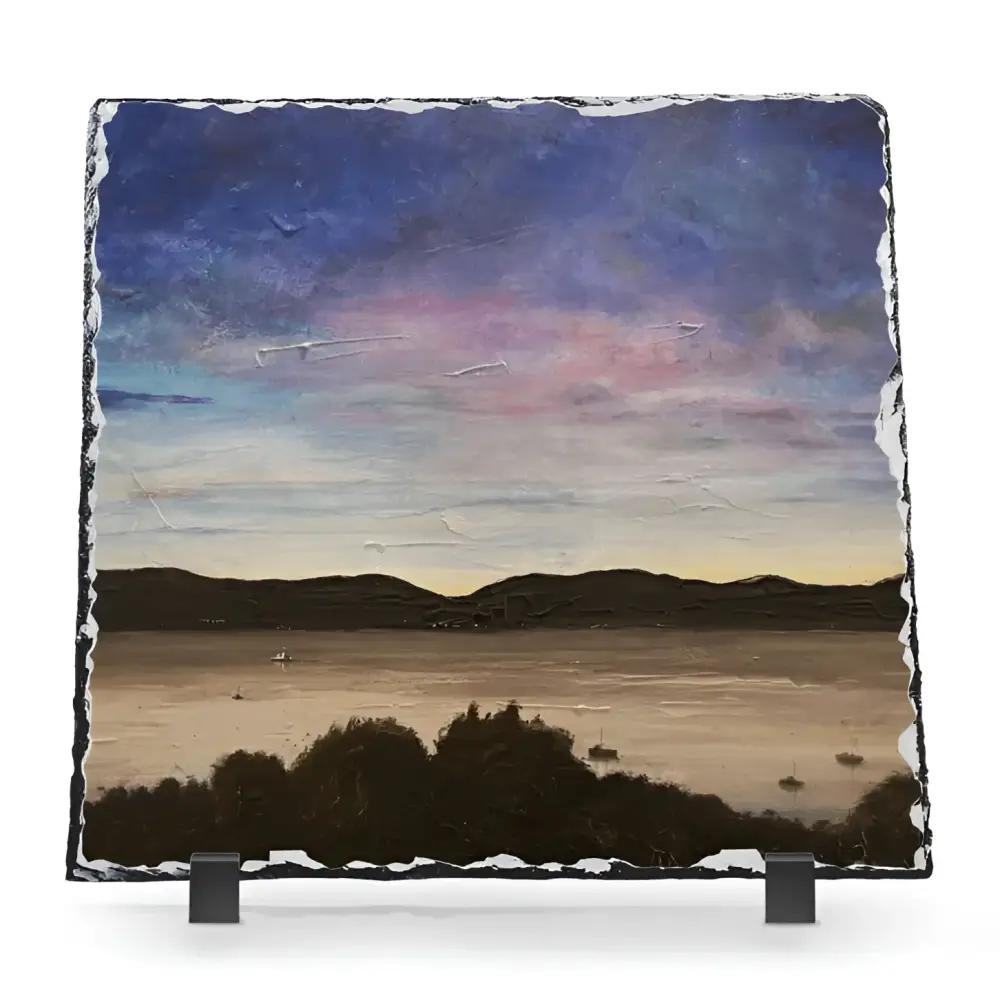 Kevin Hunter Scottish Slate Art Clyde Twilight
