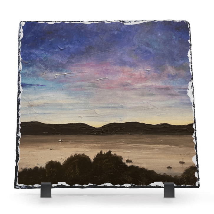 River Clyde Twilight Slate Art Scotland