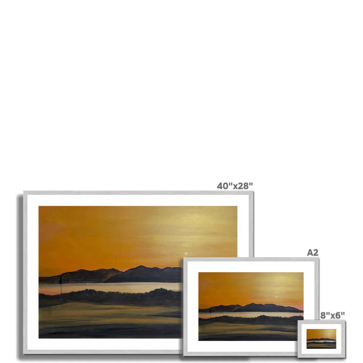 Royal Troon Golf Course 5th Green Antique Framed & Mounted Print - Arran Art Gallery Scotland Worldwide Shipping Paintings | Prints | Gifts