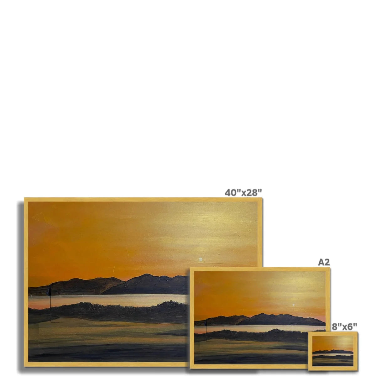 Royal Troon Golf Course 5th Green Antique Framed Print - Arran Art Gallery Scotland Worldwide Shipping Paintings | Prints | Gifts