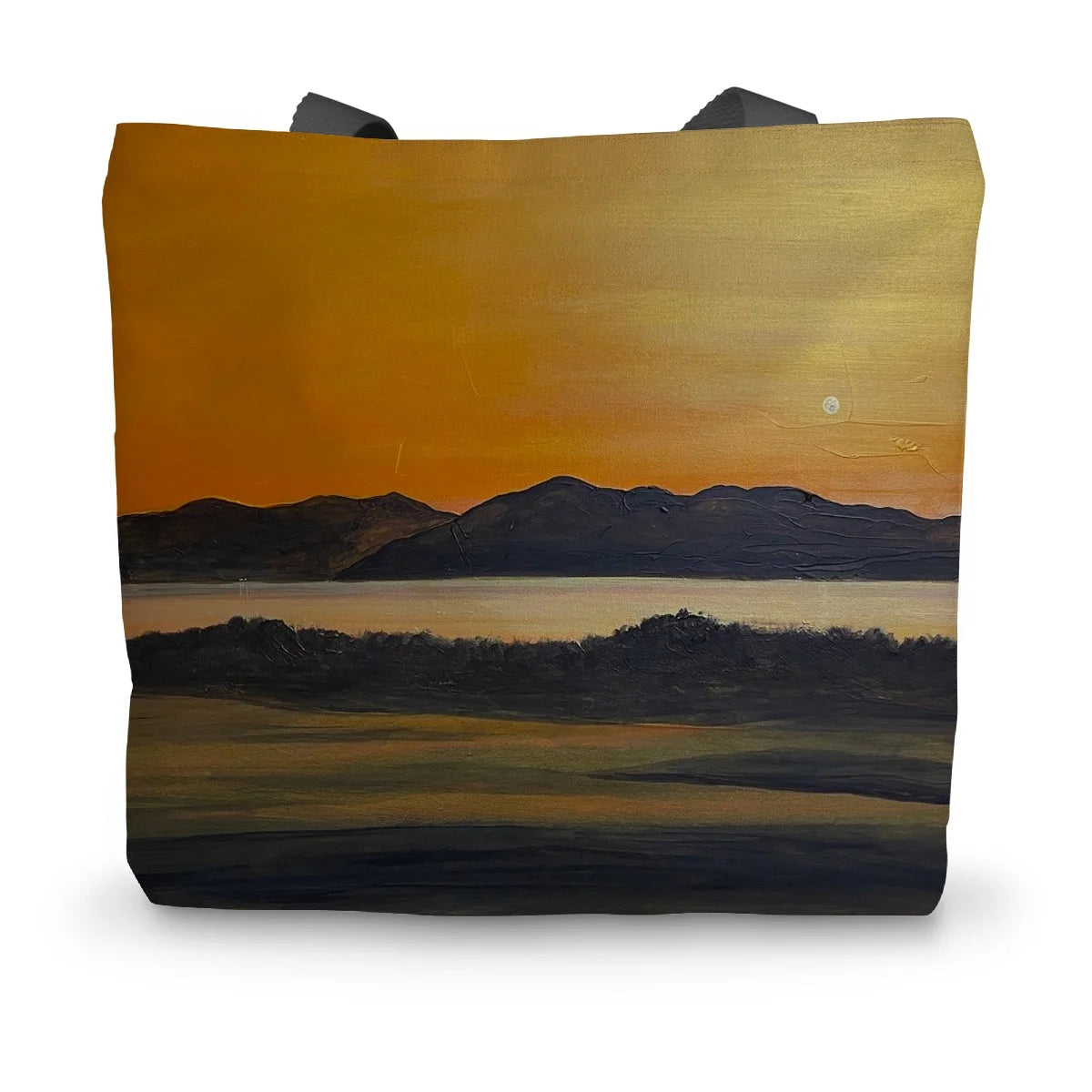 Royal Troon Golf Course 5th Green Canvas Tote Bag - Arran Art Gallery Scotland Worldwide Shipping Scottish Landscape by Artist Hunter