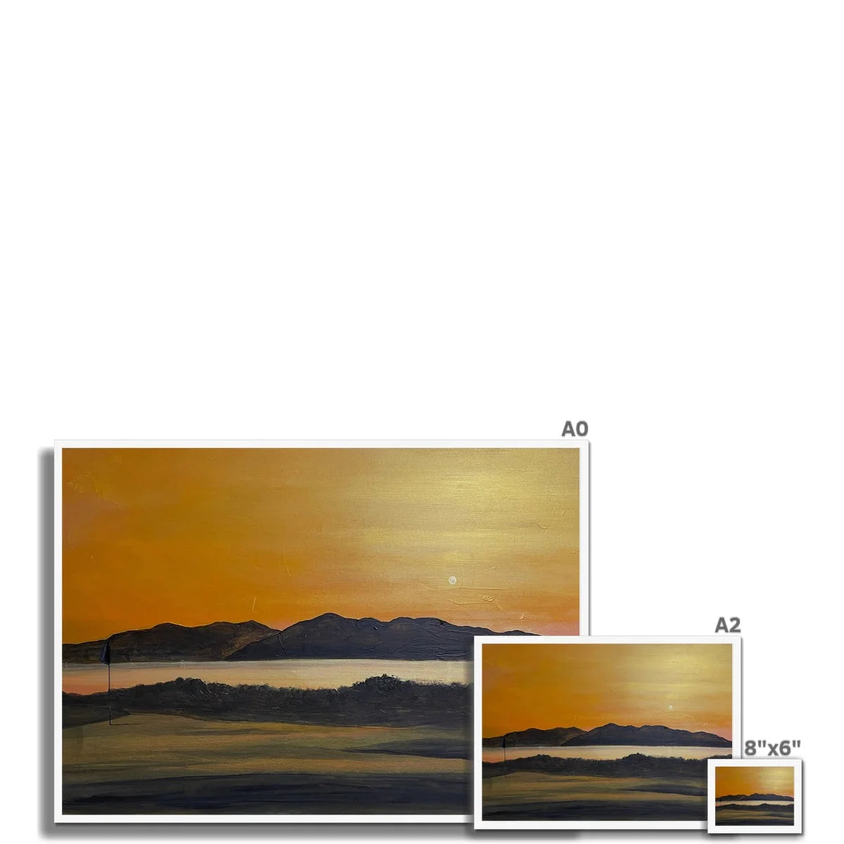 Royal Troon Golf Course 5th Green Framed Print - Arran Art Gallery Scotland Worldwide Shipping Paintings | Prints | Gifts from by Scottish