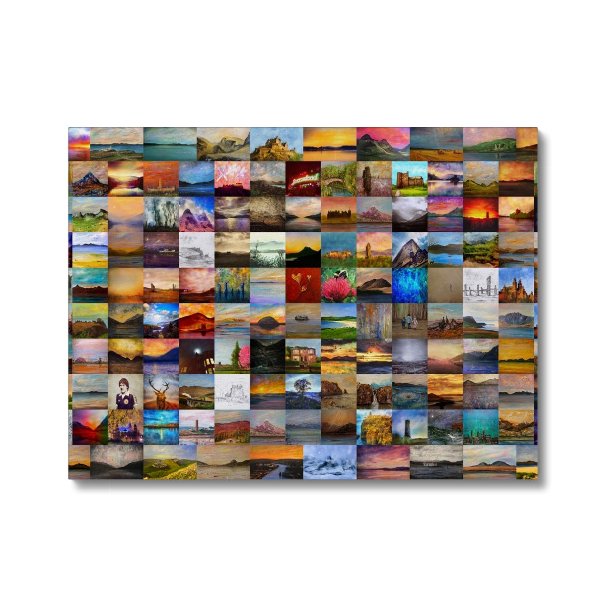 Scottish Artist Hunter Art Collage | Canvas From Scotland