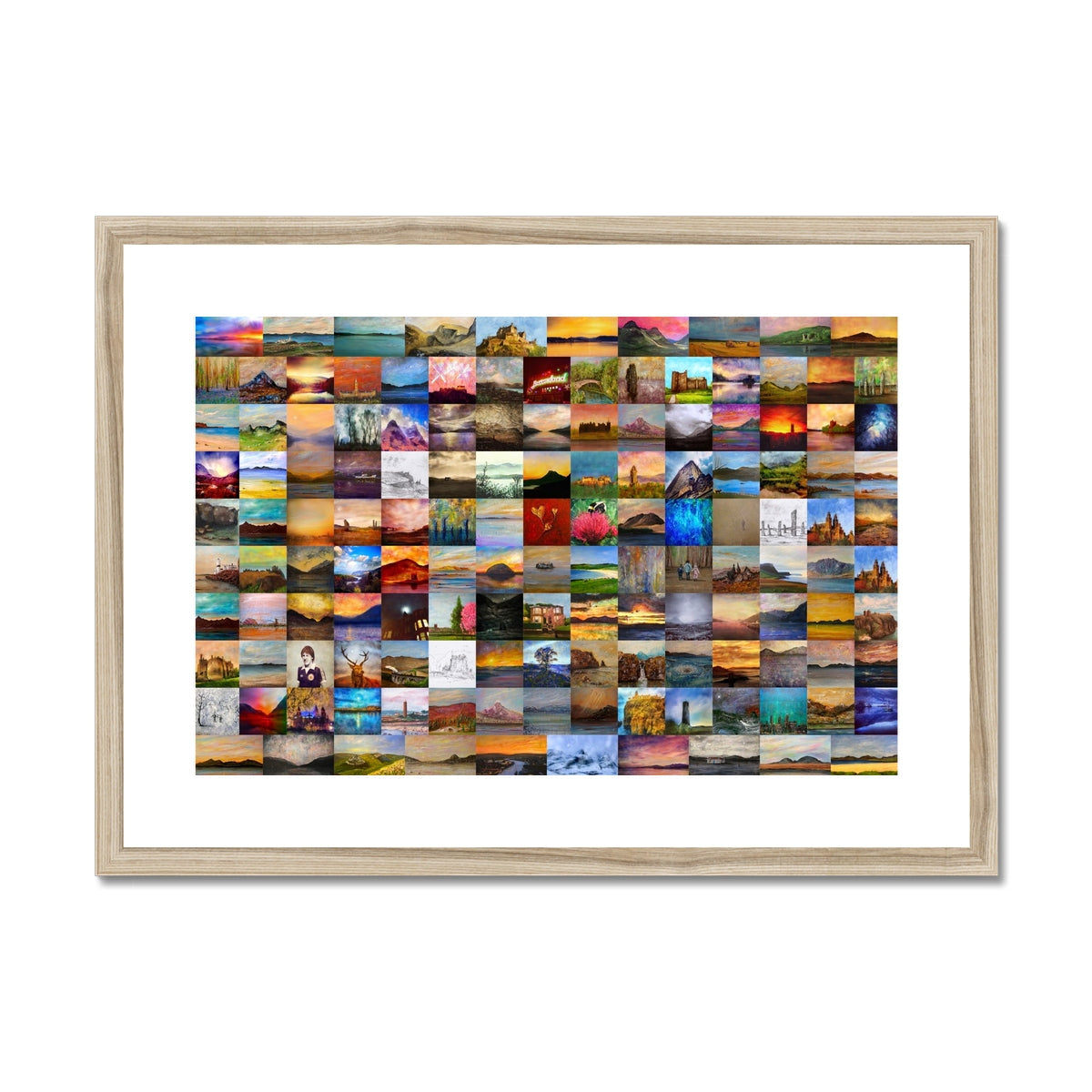 Scottish Artist Hunter Art Collage | Framed & Mounted Prints From Scotland