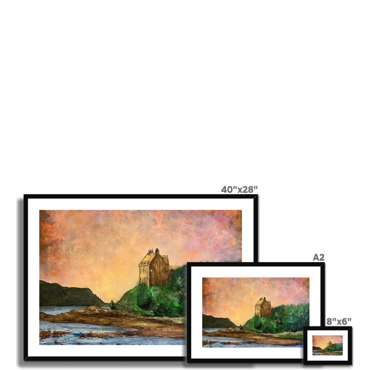 Scottish Paintings - ' Duntrune Castle ' Framed & Mounted Print