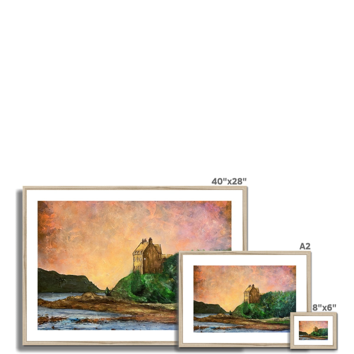 Scottish Paintings - ' Duntrune Castle ' Framed & Mounted Print
