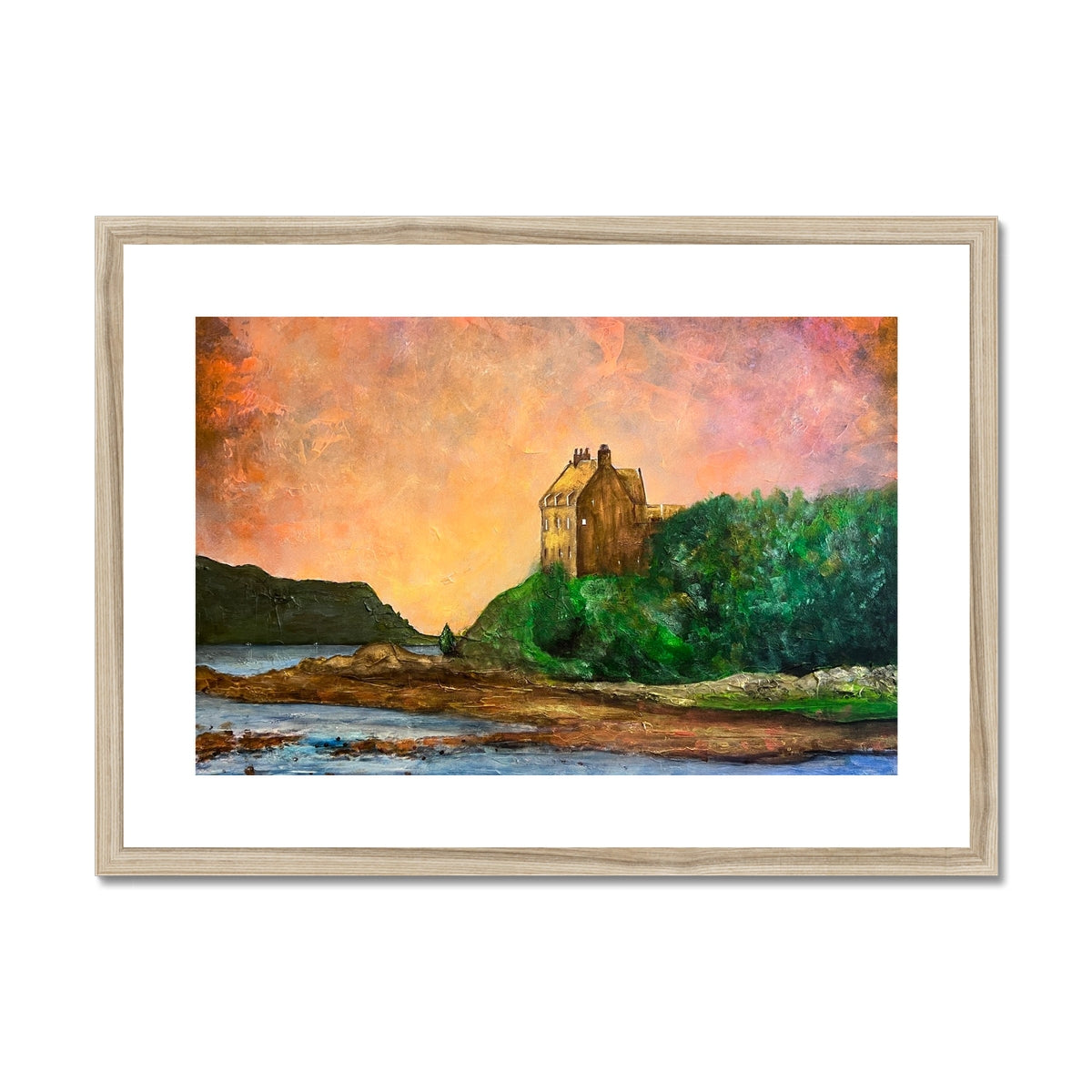 Scottish Paintings - ' Duntrune Castle ' Framed & Mounted Print