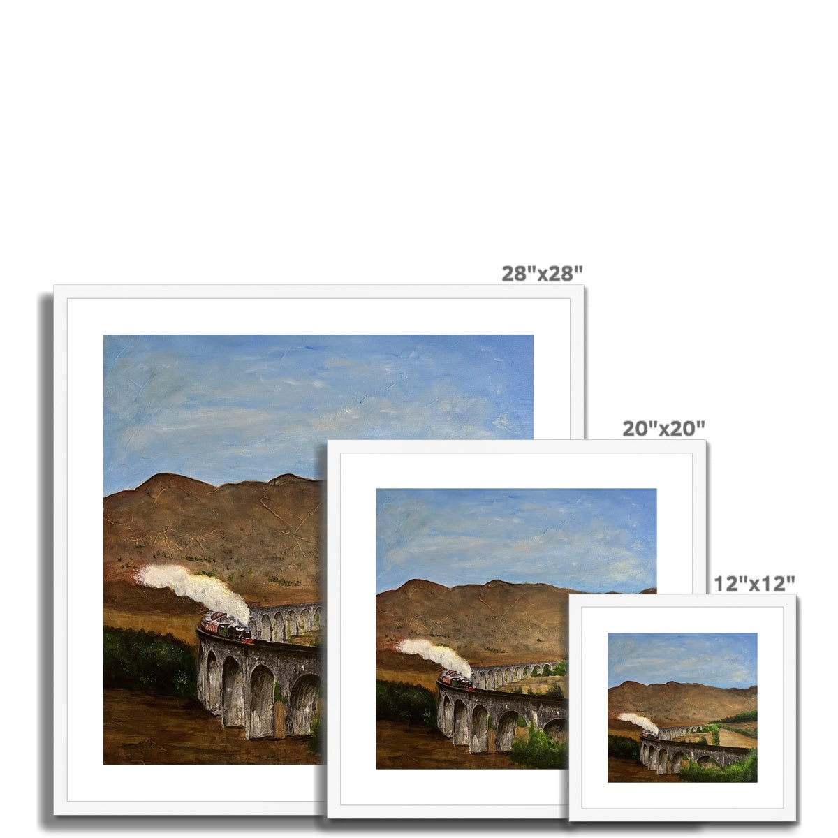 Scottish Paintings - ' Glenfinnan Viaduct ' Framed & Mounted Print