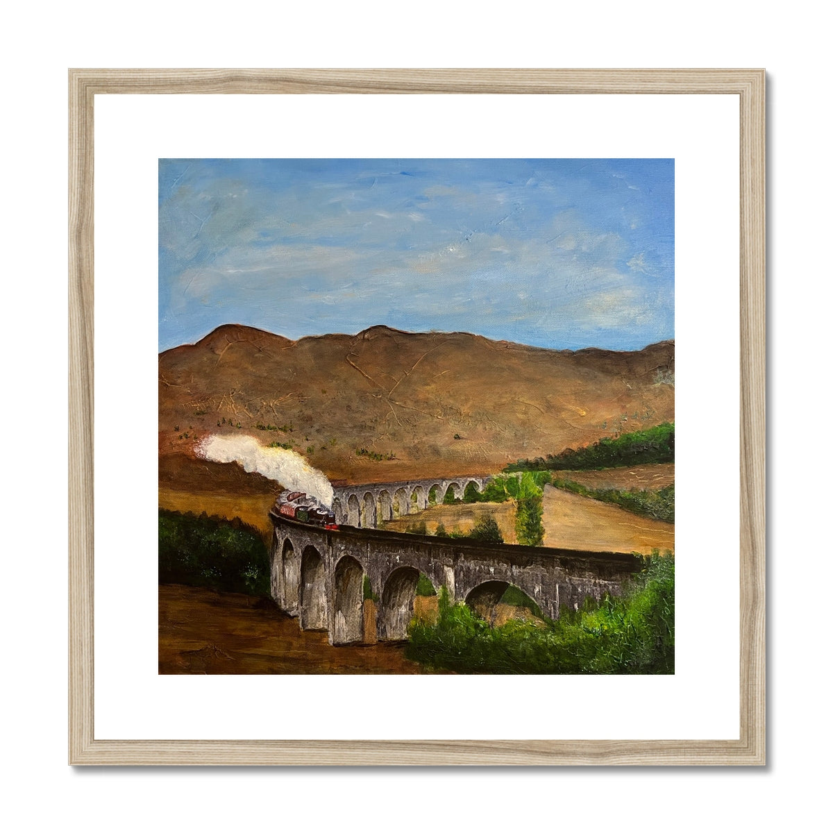 Scottish Paintings - ' Glenfinnan Viaduct ' Framed & Mounted Print