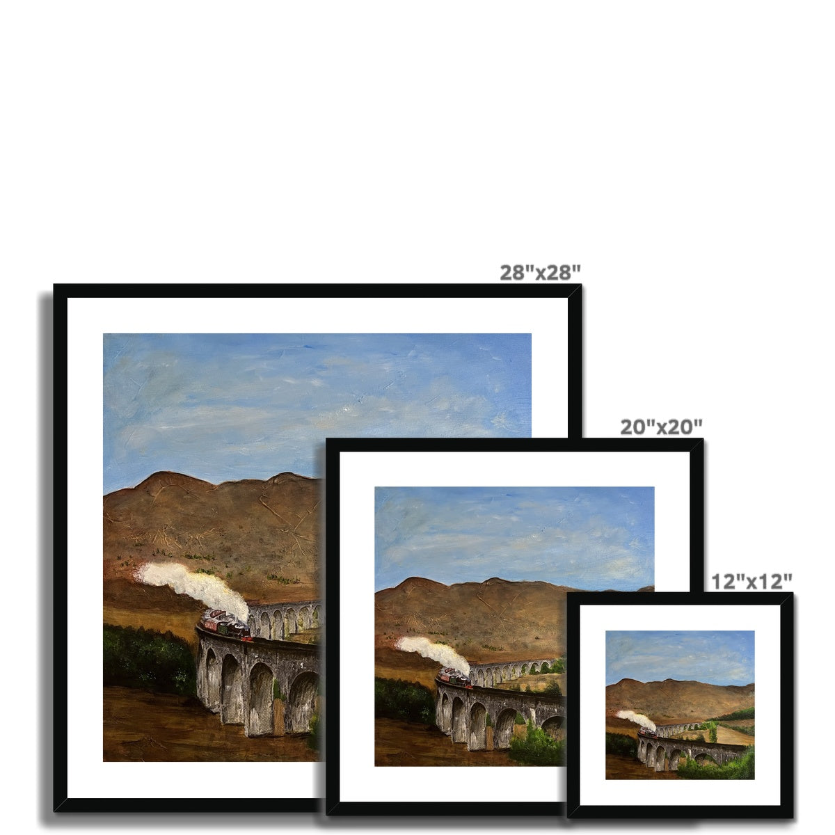 Scottish Paintings - ' Glenfinnan Viaduct ' Framed & Mounted Print