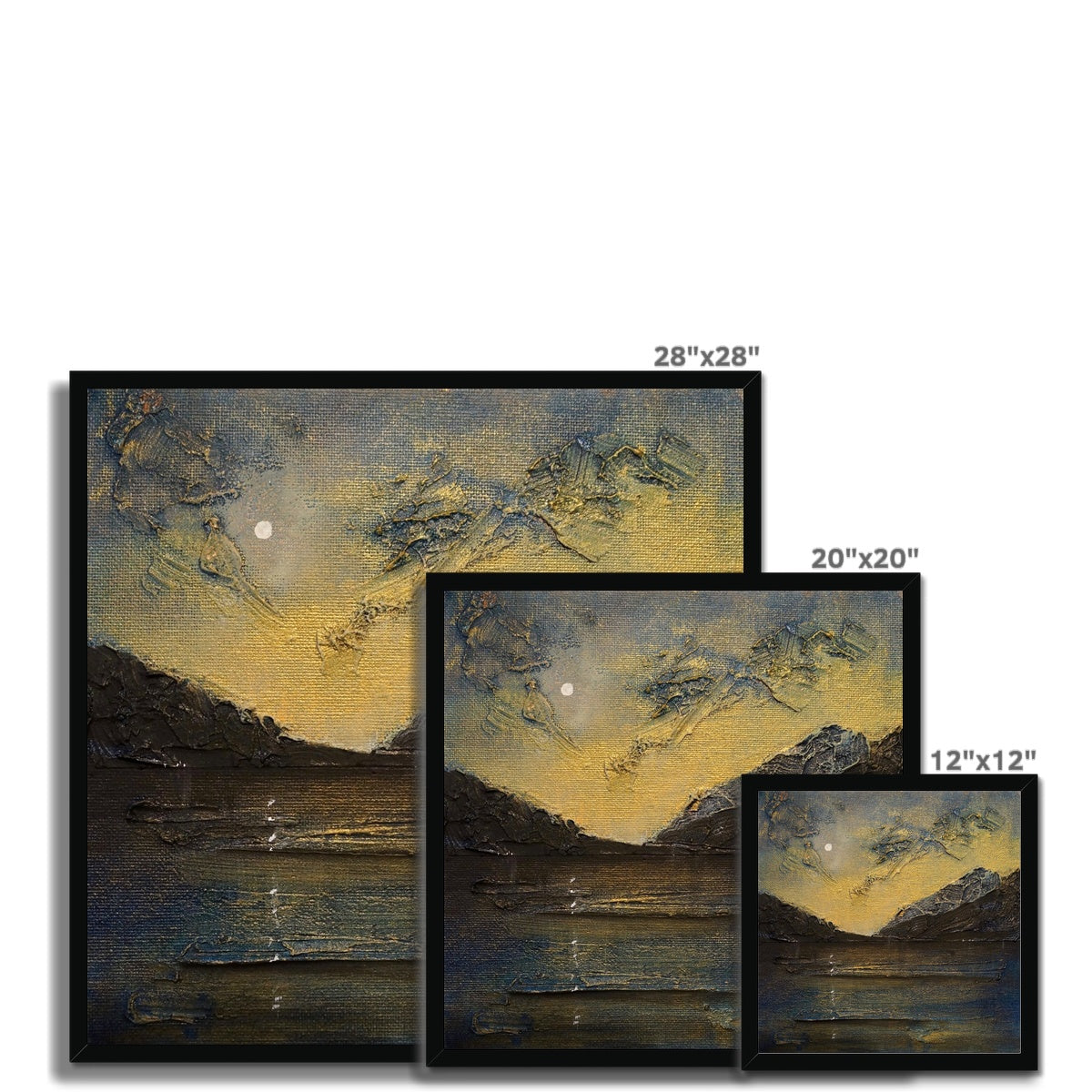 Scottish Paintings - ' Loch Lomond Moonlight ' Framed Print