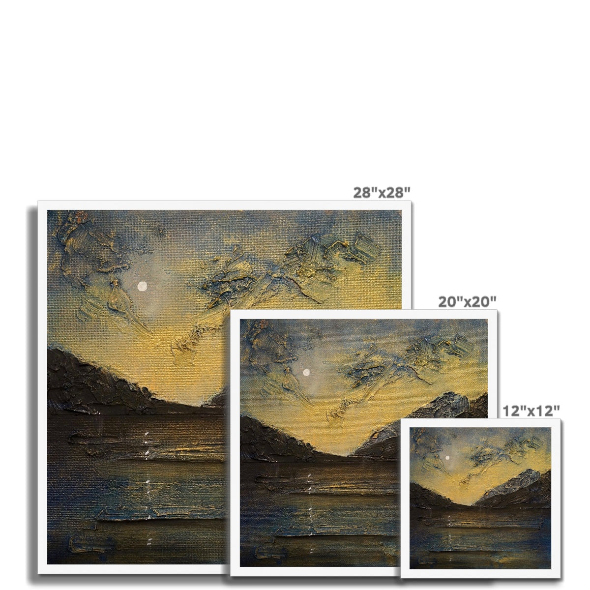 Scottish Paintings - ' Loch Lomond Moonlight ' Framed Print