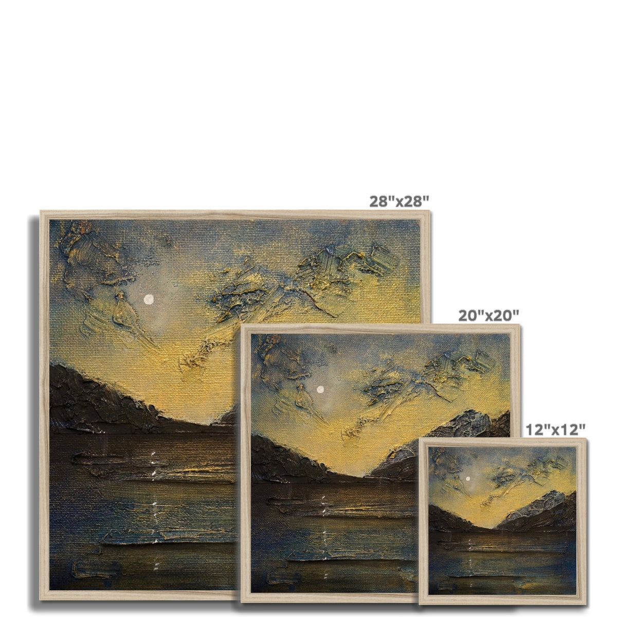 Scottish Paintings - ' Loch Lomond Moonlight ' Framed Print