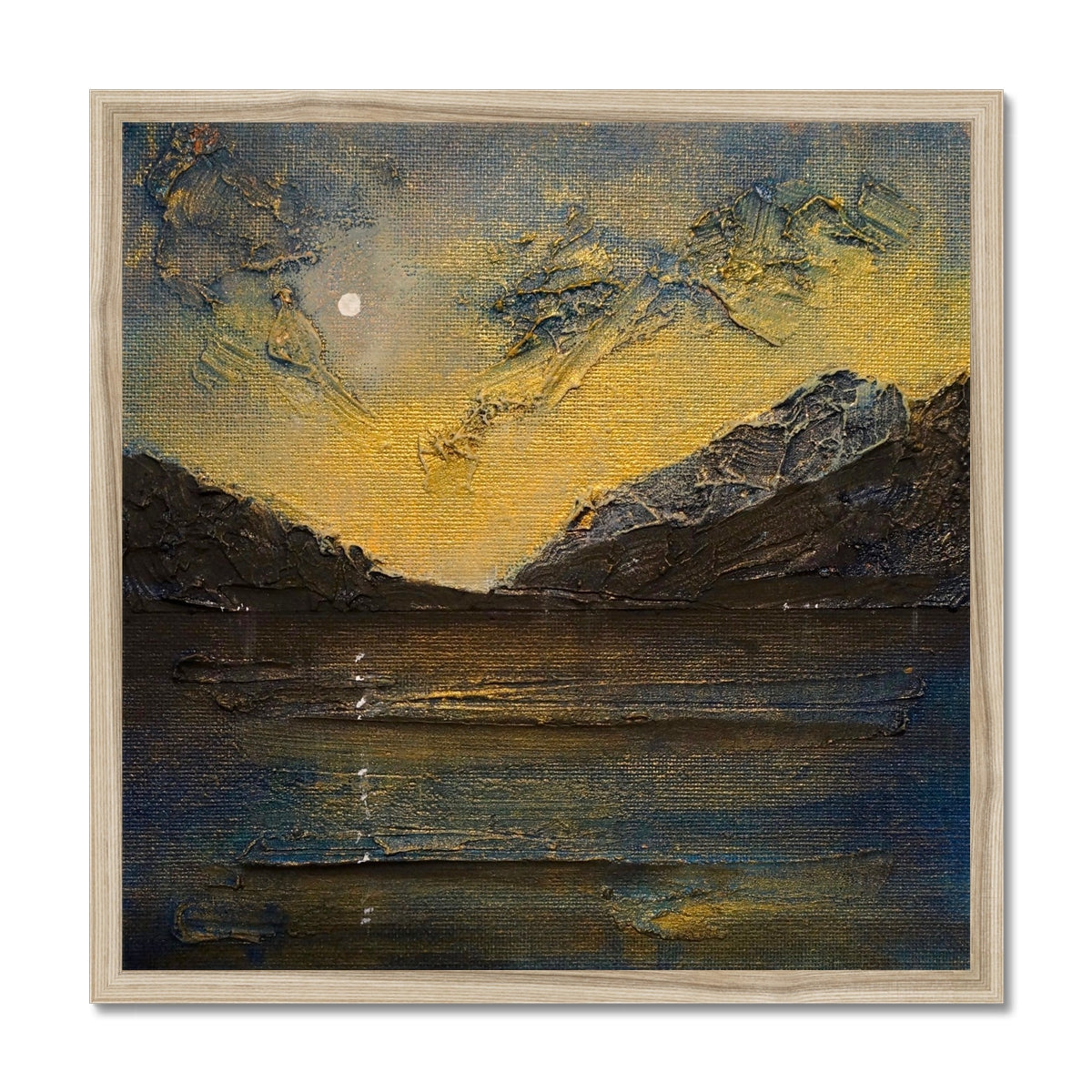 Scottish Paintings - ' Loch Lomond Moonlight ' Framed Print