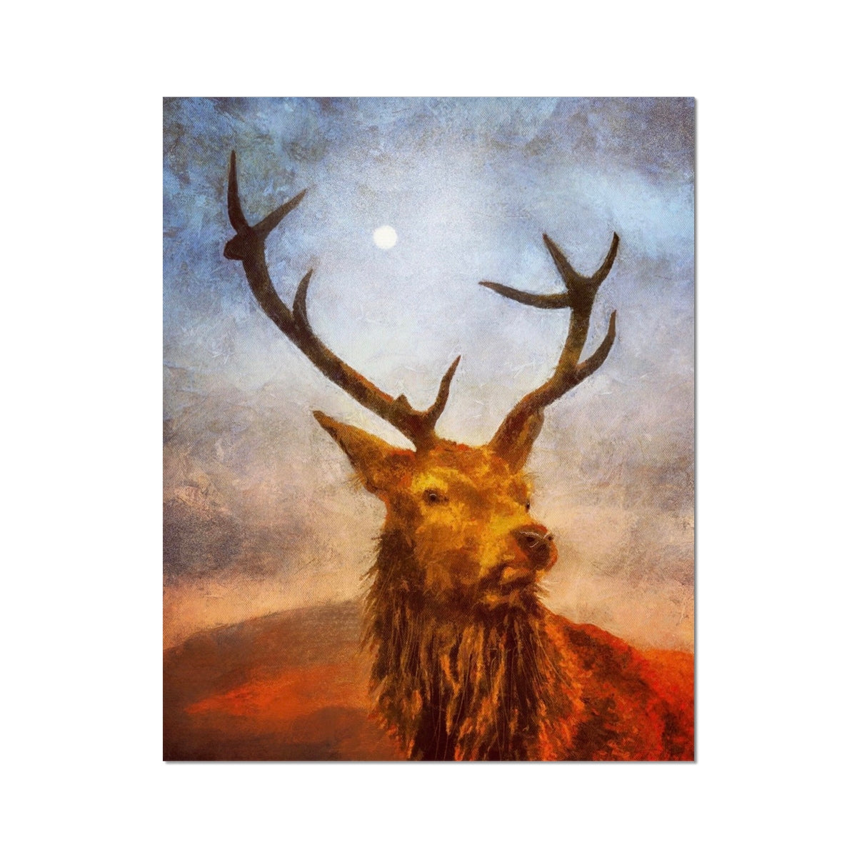 Scottish Paintings - ' The Moonlit Stag ' Artist Proof Collector Print