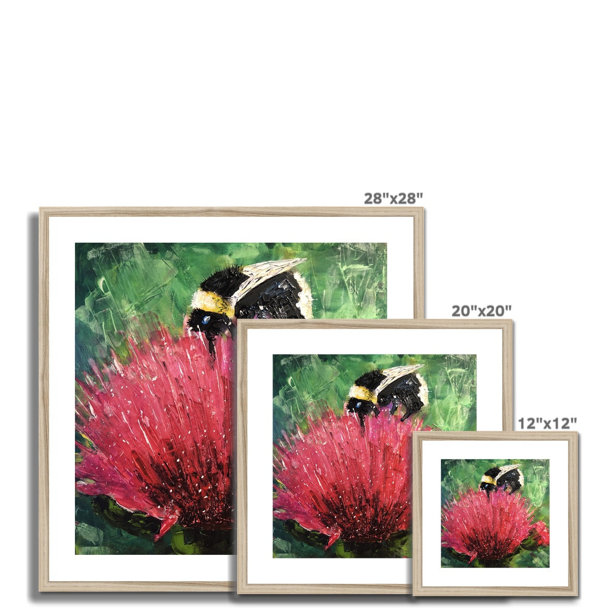 Scottish Paintings - ' The Thistle & The Bee ' Framed & Mounted Print