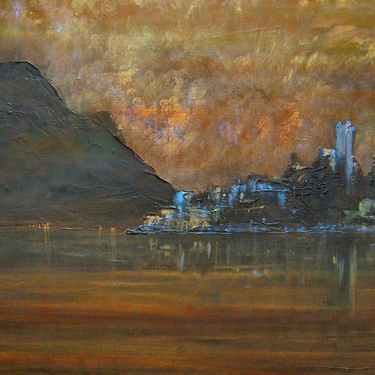 Sirmione Dusk Italy Scottish Landscape Painting