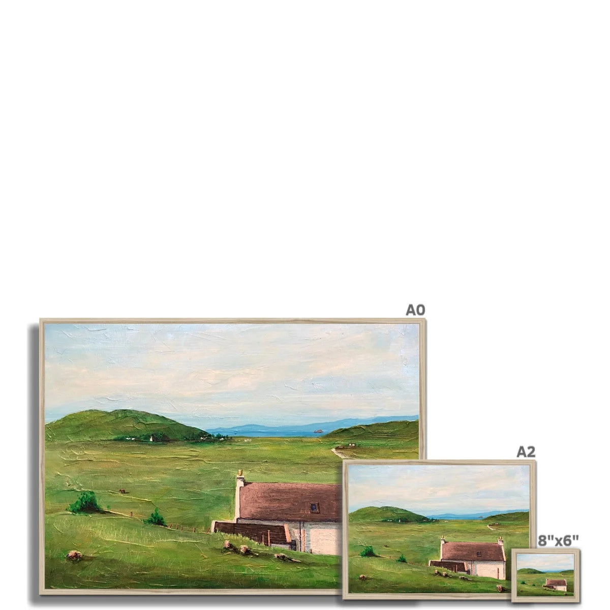 A Skye Cottage Framed Print - Art Gallery Scotland Worldwide Shipping Scottish Landscape Paintings and Prints by Artist Hunter