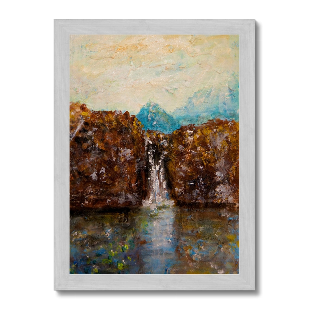 Skye Fairy Pools Antique Framed Print