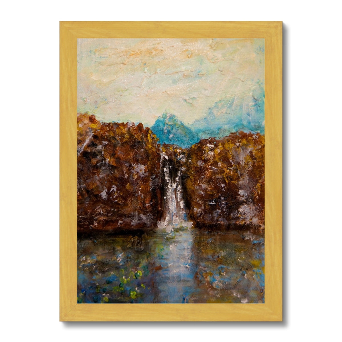 Skye Fairy Pools Antique Framed Print