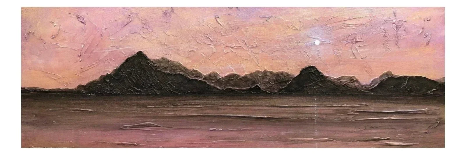 Skye Moonset Original Panoramic Painting - Scottish Artist Art Gallery Scotland