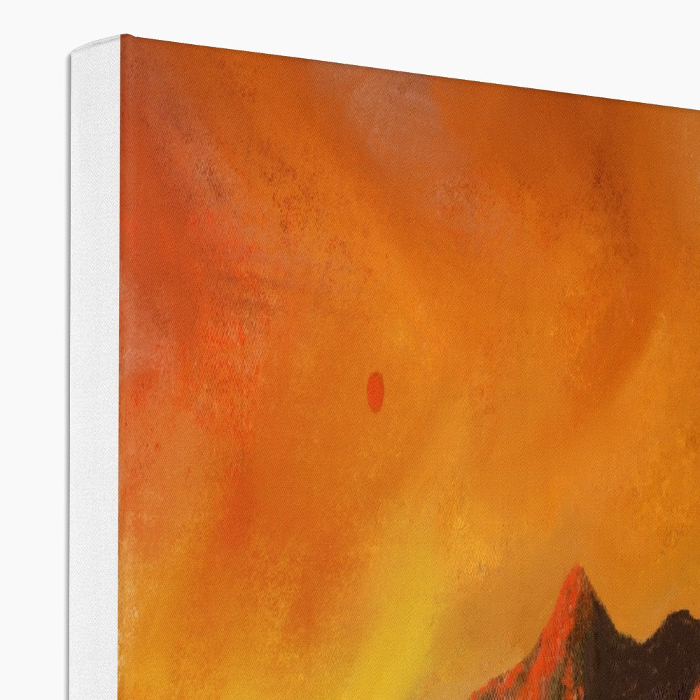 Skye Red Moon Cuillin Painting | Canvas From Scotland