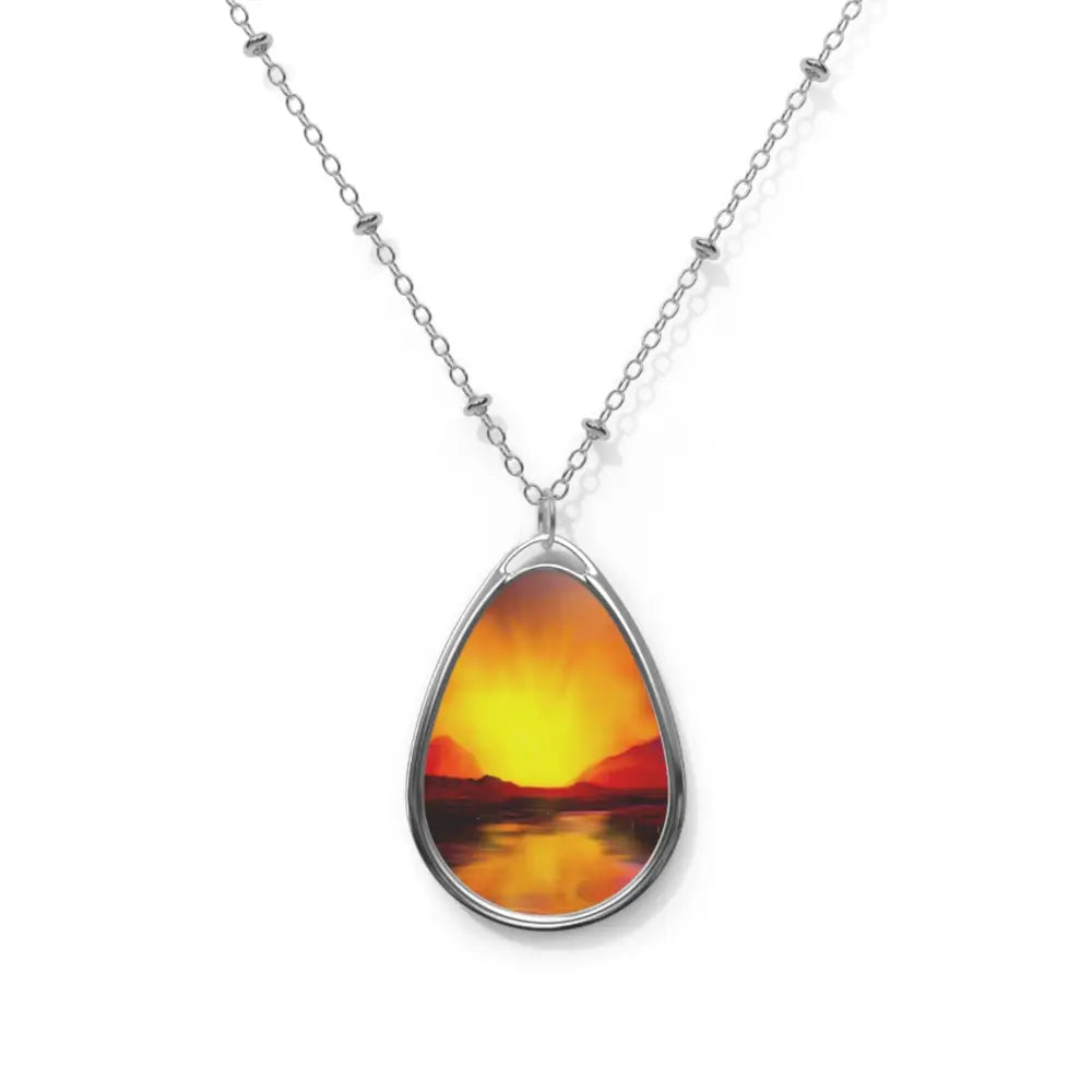 Skye Sunset Art Necklace Zinc Alloy Pendant