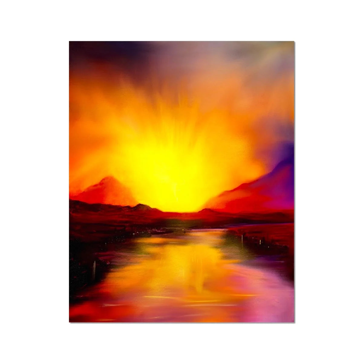 Skye Sunset Artist Proof Collector Print - Art Gallery Scotland Worldwide Shipping Scottish Landscape Paintings and Prints by Hunter