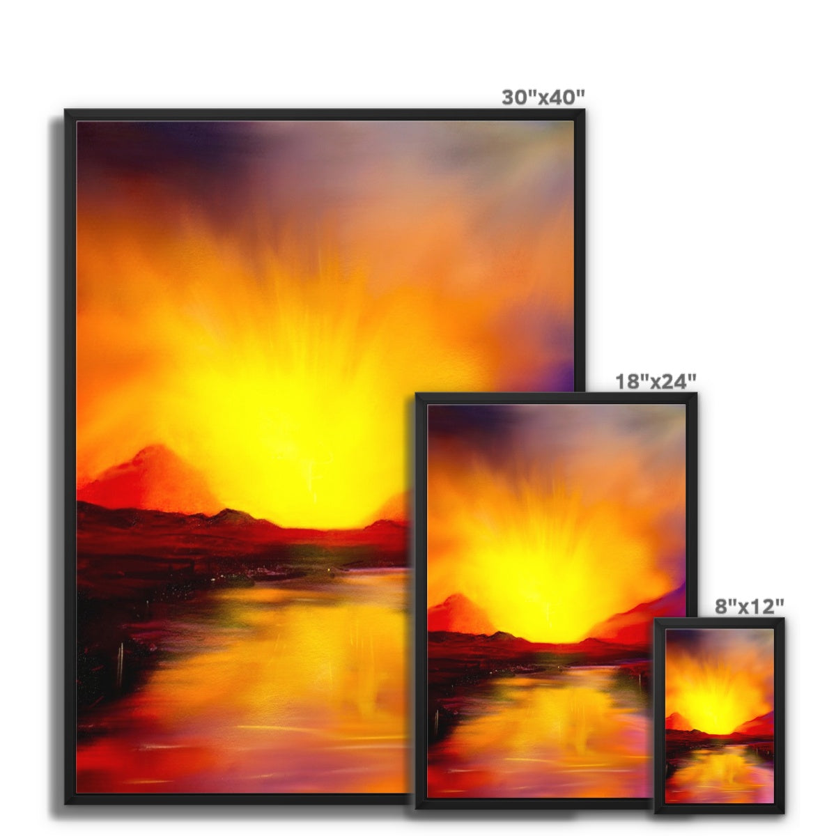 Skye Sunset Framed Canvas