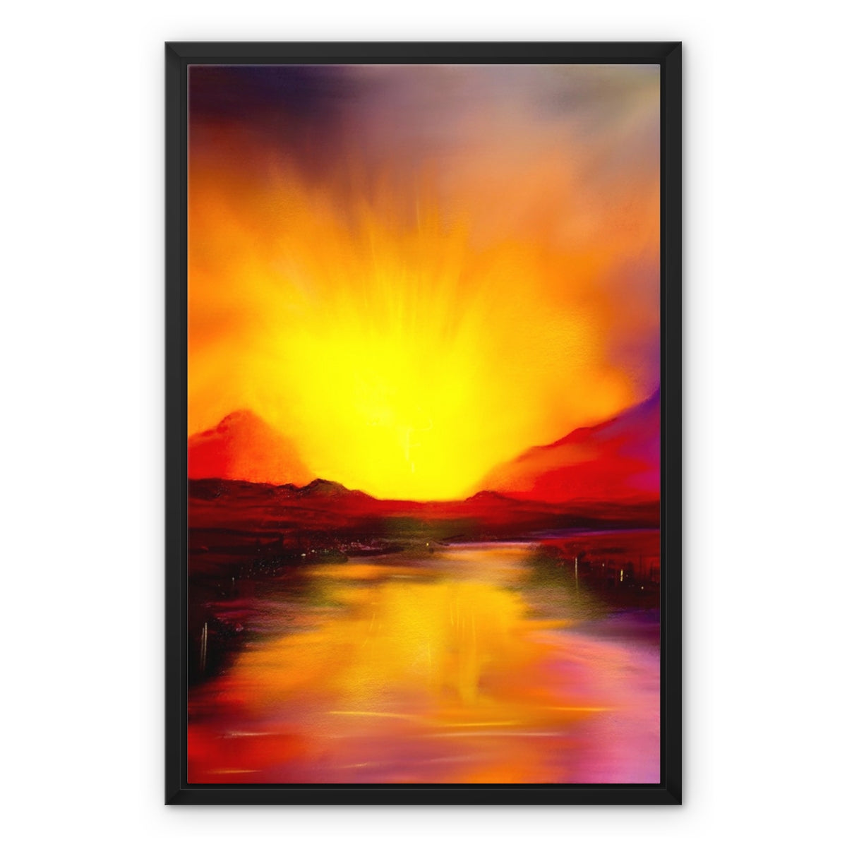 Skye Sunset Framed Canvas