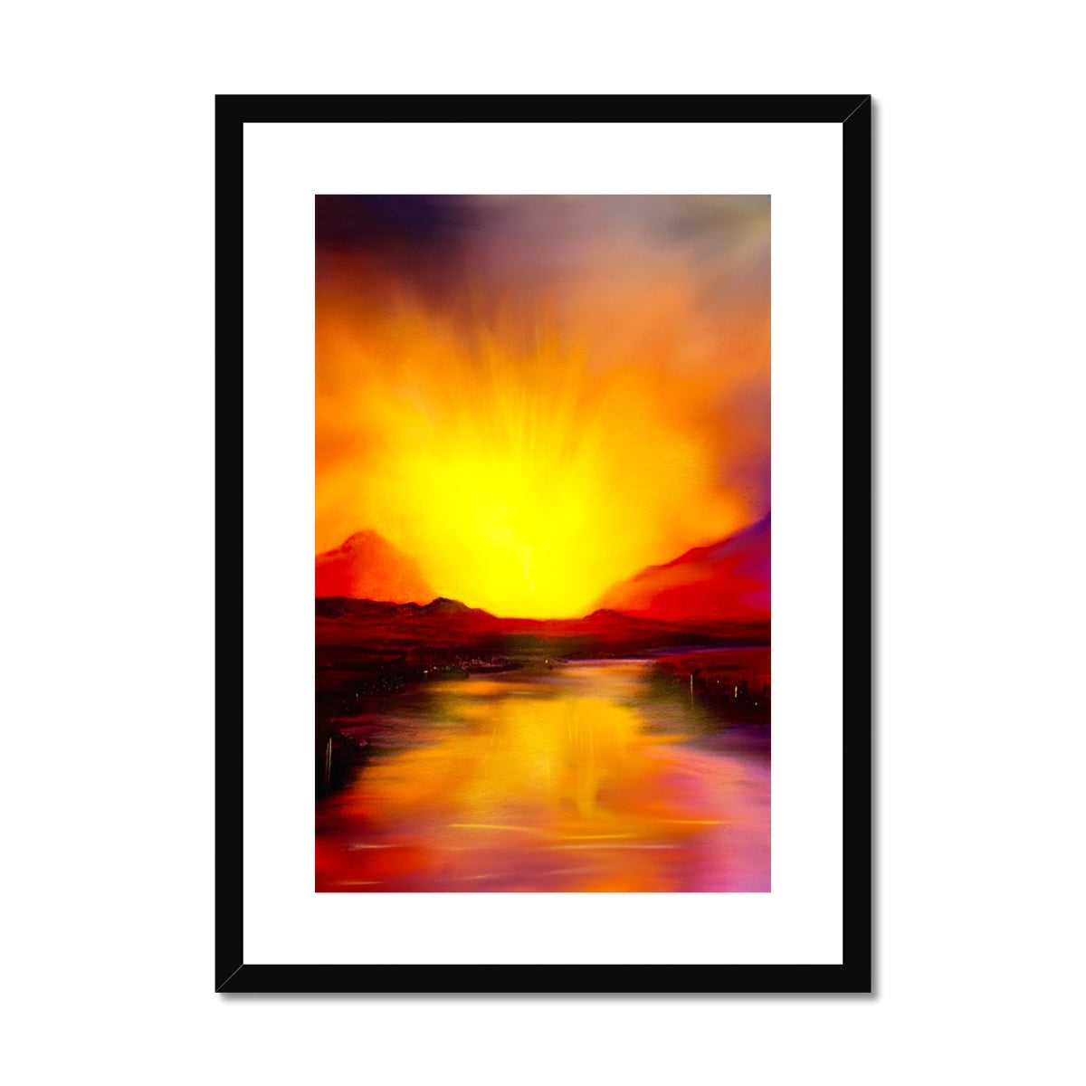 Skye Sunset Framed & Mounted Print